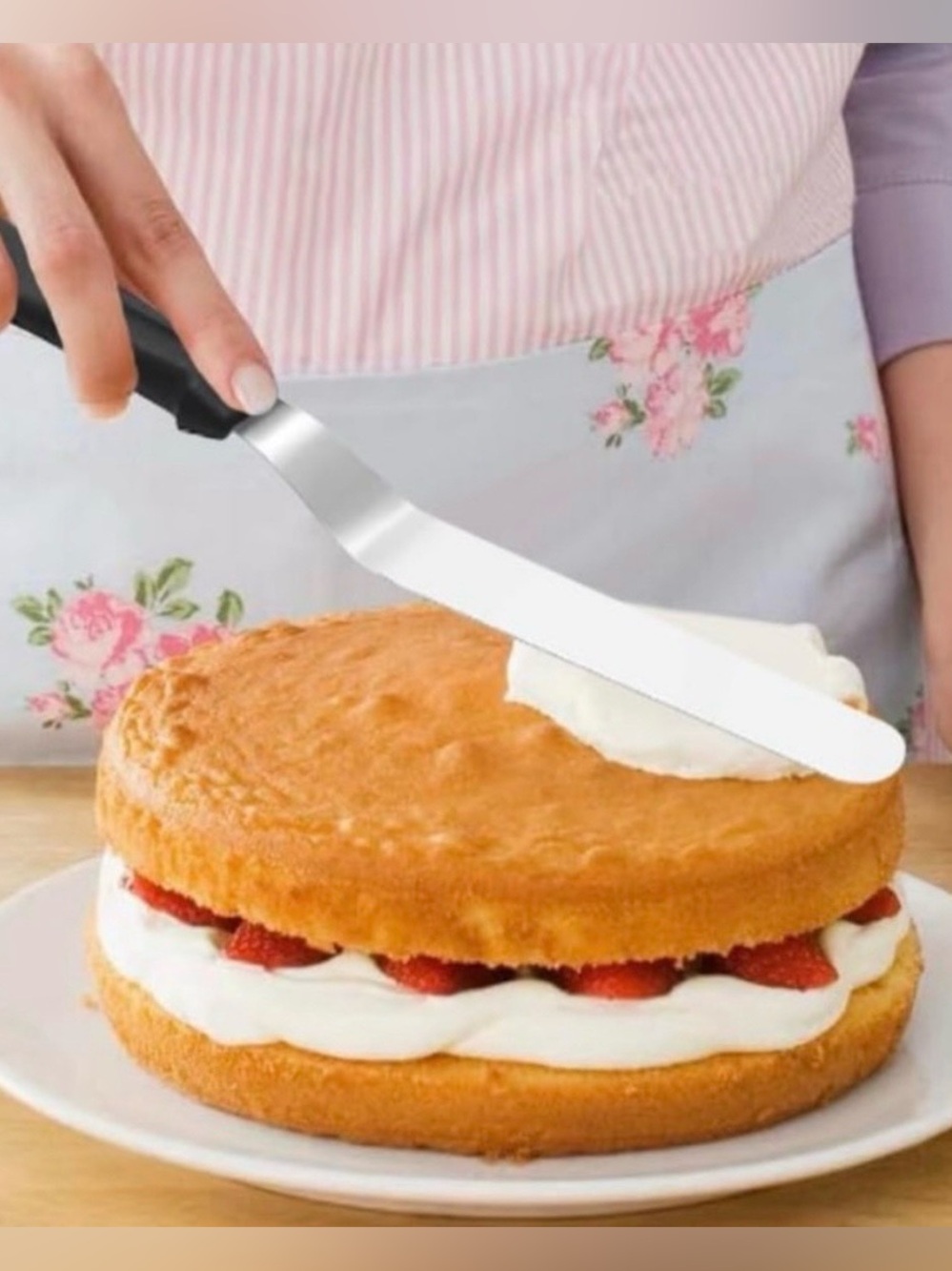 💞 New 6 Inch Stainless Steel Offset Professional Icing & Frosting Spatula
